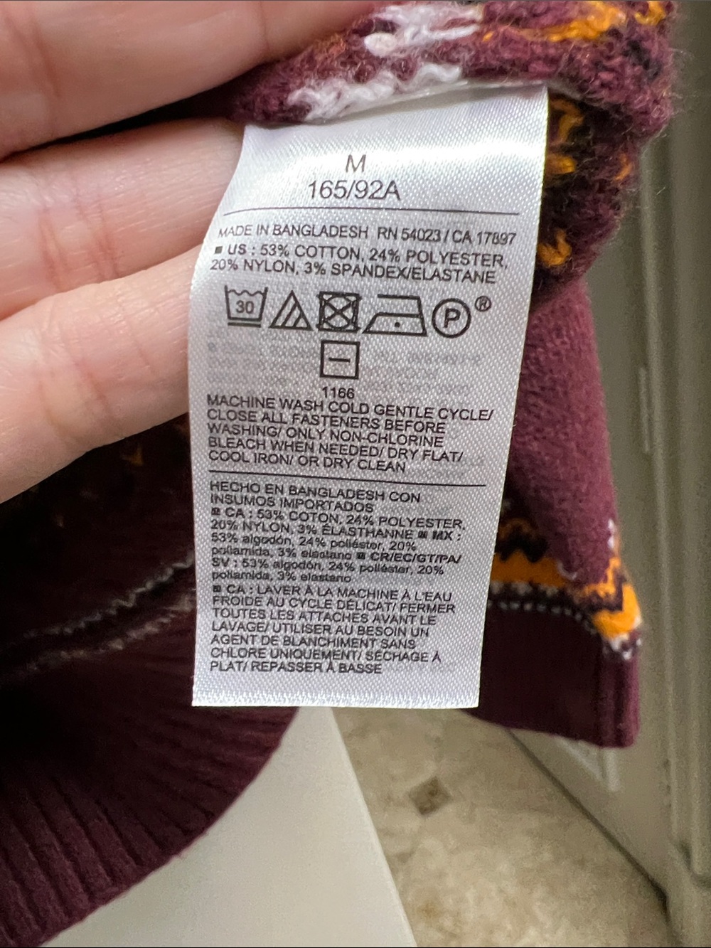 Cozy Burgundy Mickey Mouse Pumpkin Fair Isle Cardigan Sweater Disney Old Navy - Picture 6 of 8